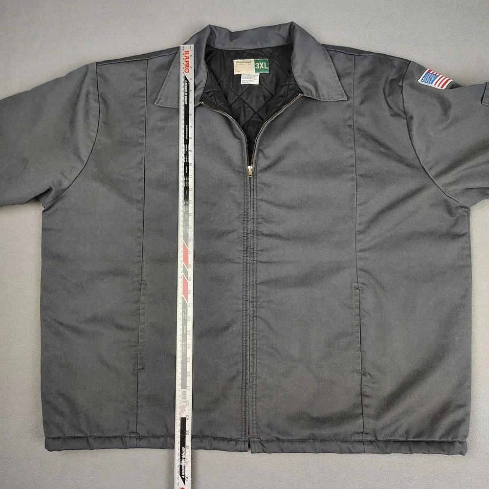 Vintage Wear Guard Jacket Men *Fits* 4XL 5XL Gray Quilted Lining Insulated‎ Coat